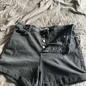 Women's Black Denim Shorts